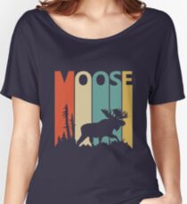 Vintage Retro Moose Women's Relaxed Fit T-Shirt