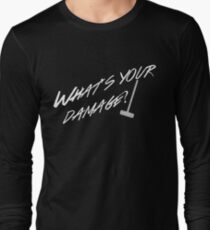 What's Your Damage-White Long Sleeve T-Shirt