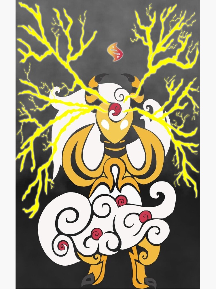 Tribalish Mega Ampharos - Eye of the Storm by vaguelygenius