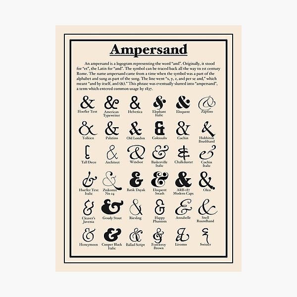 Item preview, Ampersand designed and sold by zachsbanks.