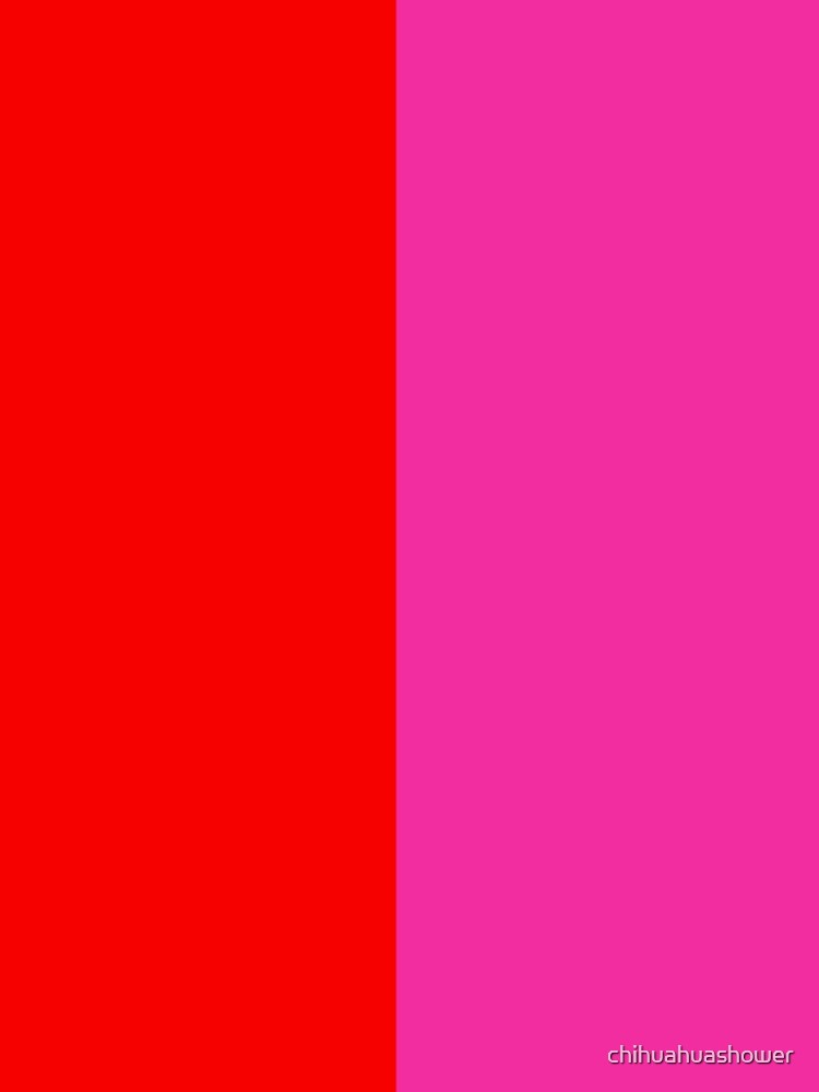 Colour blocking red and pink by chihuahuashower