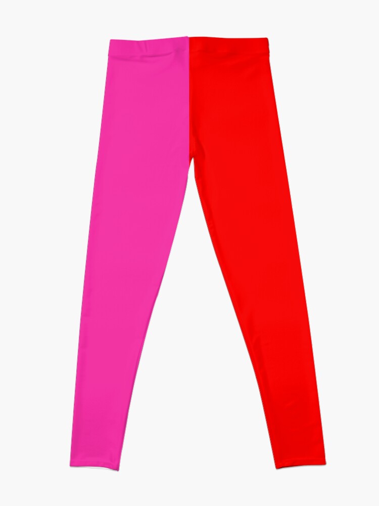 Alternate view of Colour blocking red and pink Leggings