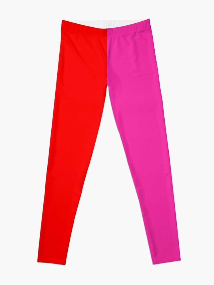 Alternate view of Colour blocking red and pink Leggings