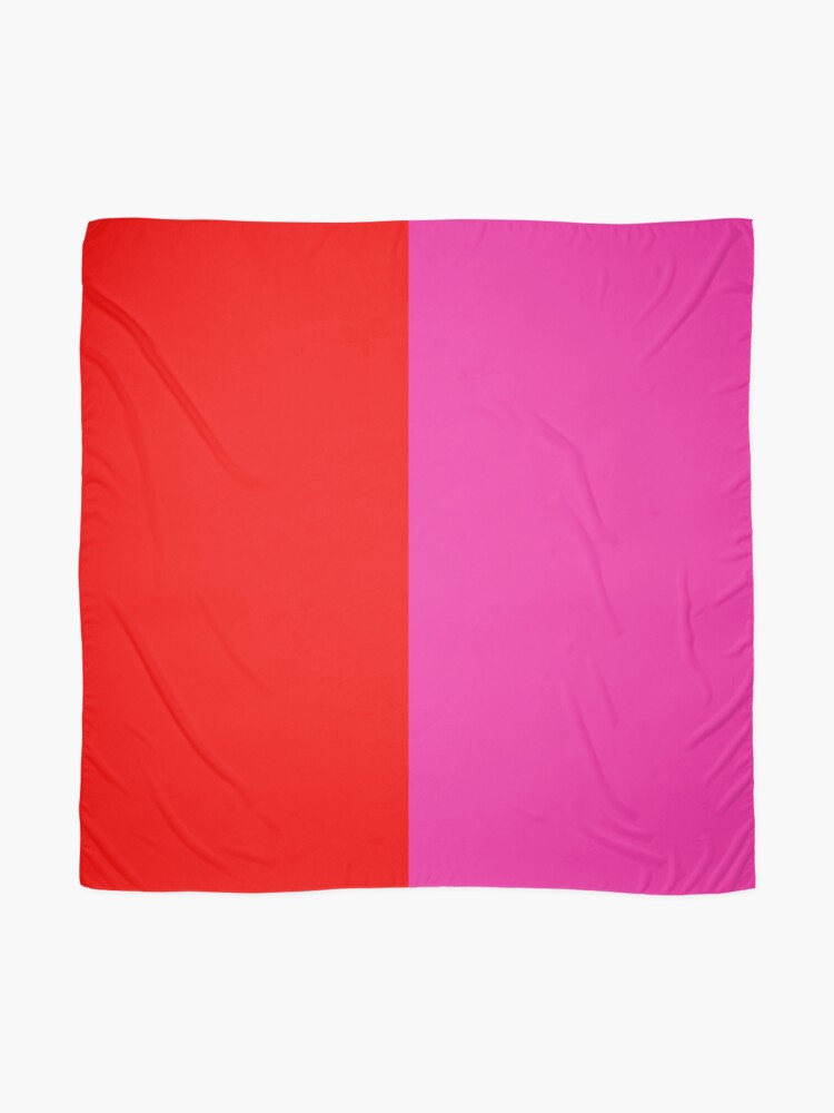 Alternate view of Colour blocking red and pink Scarf