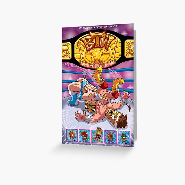 BTW - Battle Tribes Wrestling! Greeting Card
