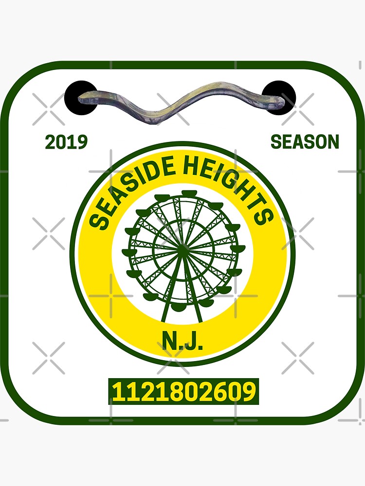 "Seaside Heights Beach Badge" Sticker by fearcity Redbubble