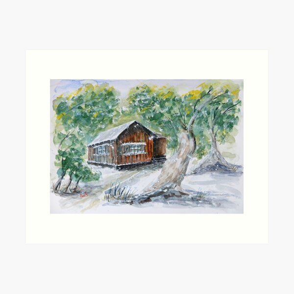 Item preview, Snow Storm Hut - Watercolour designed and sold by Paul Gilbert.