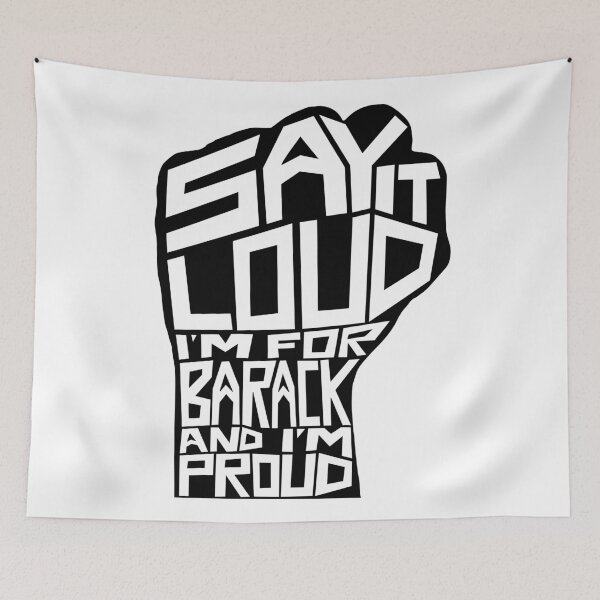 Item preview, SAY IT LOUD: Barack designed and sold by Carbon-Fibre Media.