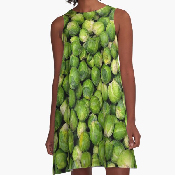 YUK! Brussels Sprouts - Yes Brussel Cabbage Dress, Mini Skirt & Tee A-Line Dress