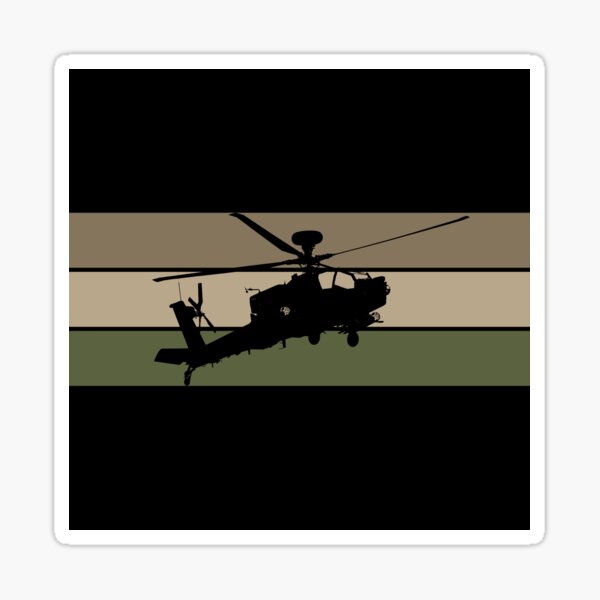 Vista previa del artículo con la obra «Helicóptero Apache», diseñado y vendido por Jared Davies.