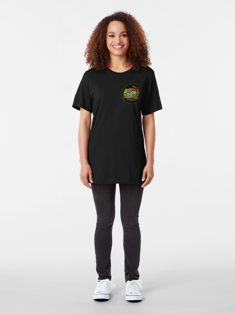 Alternate view of Bavarian (Bayern) Coat of Arms Slim Fit T-Shirt