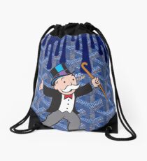 Monopoly Blue Drawstring Bag