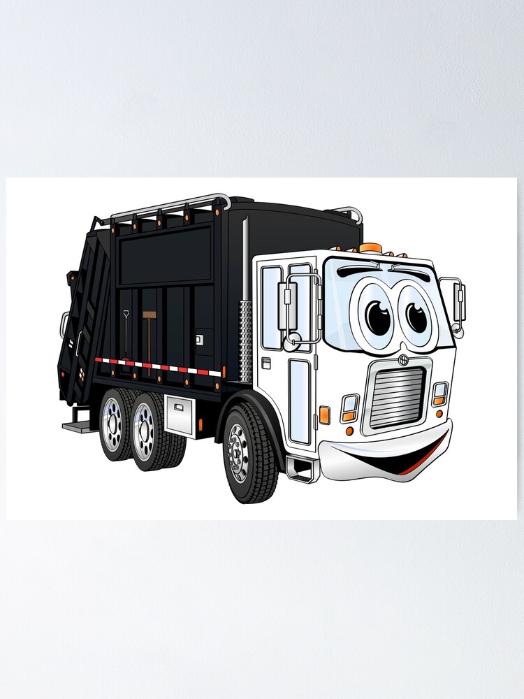 white garbage truck toy