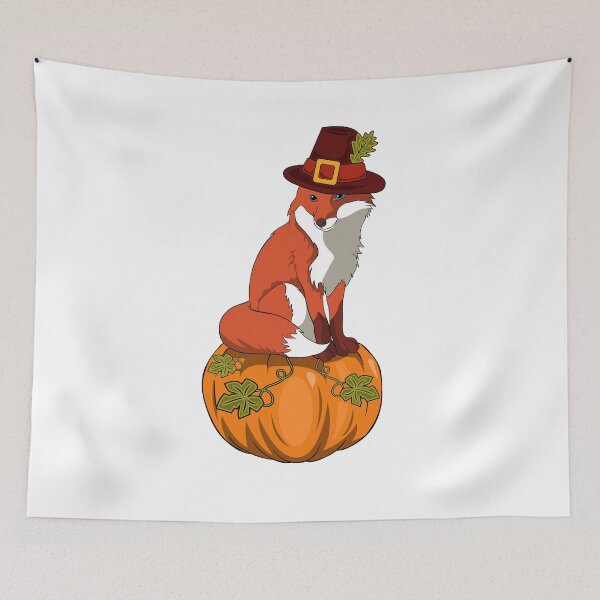 Item preview, Cute Happy Thanksgiving Pilgrim Fox designed and sold by Maria Garcia.