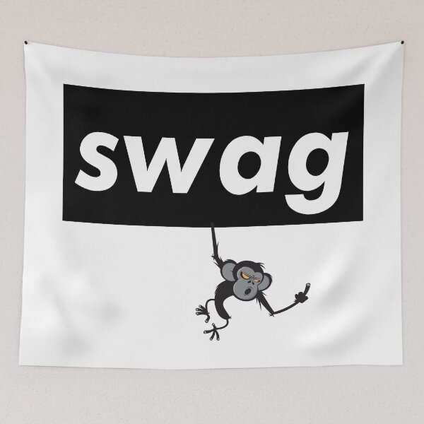 Artikelvorschau, Swag Monkey Hanging Words Millennials verwenden Cool You entworfen und verkauft von ProjectX23.