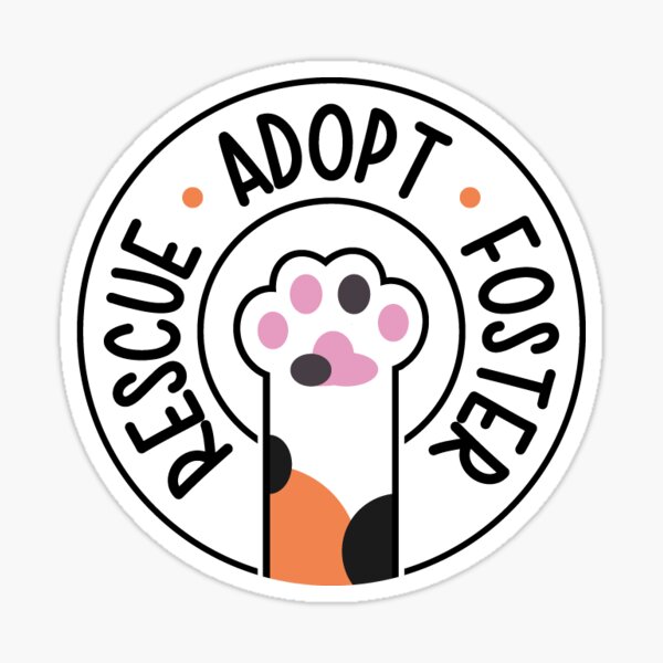 Rescue, Adopt, Foster - Calico Sticker