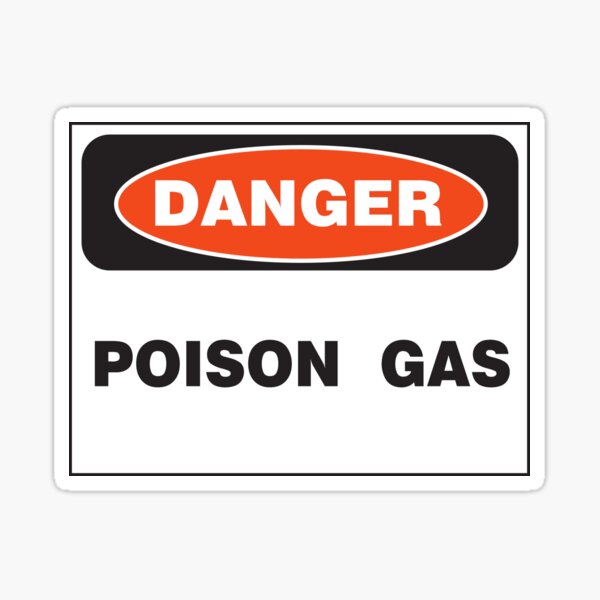 Danger Poison Gas Sticker