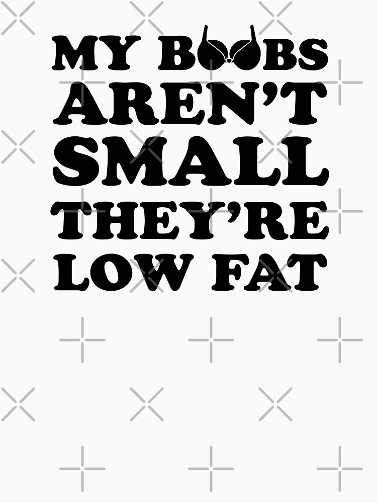 My Boobs Aren't Small They Are Just Low Fat Iron-on Embroidered