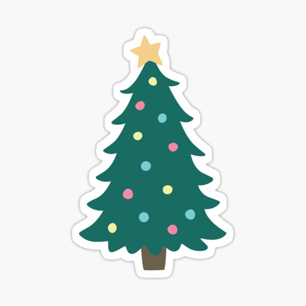 Christmas Tree Sticker For Sale By Wandastar Redbubble