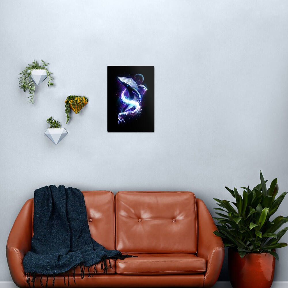 Celestial Whale Metal Print