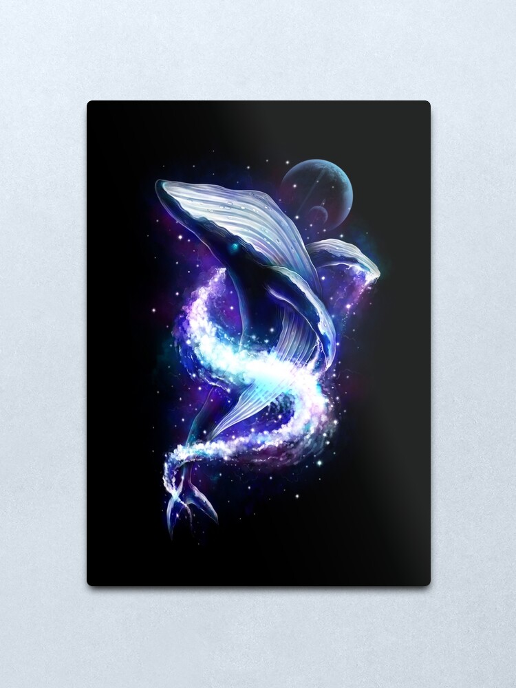Alternate view of Celestial Whale Metal Print