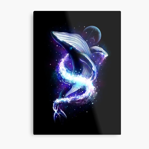 Celestial Whale Metal Print