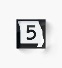 Missouri Route 5 | United States Highway Shield Sign Sticker Acrylblock