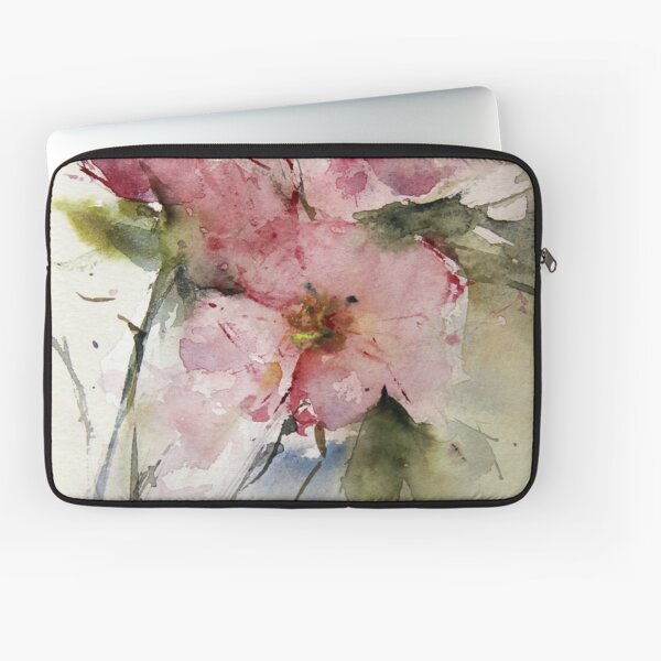 watercolor flowers from Arcen Laptop Sleeve