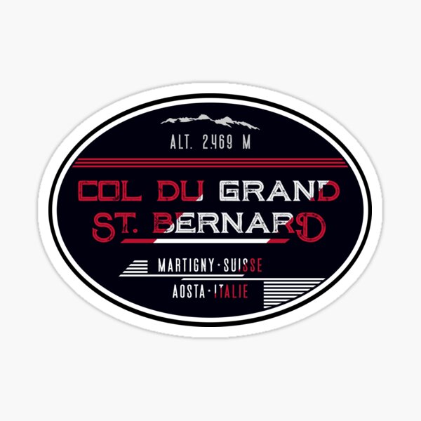 Item preview, Col Du Grand Saint Bernard 01 Switzerland Sticker + T-Shirt designed and sold by ROADTROOPER.