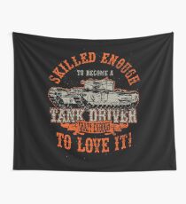Tank driving day and night Wall Tapestry