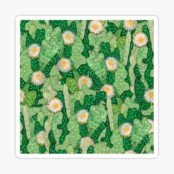 Cacti Camo Succulent Camouflage Abstract Botanical Floral Pattern Sticker