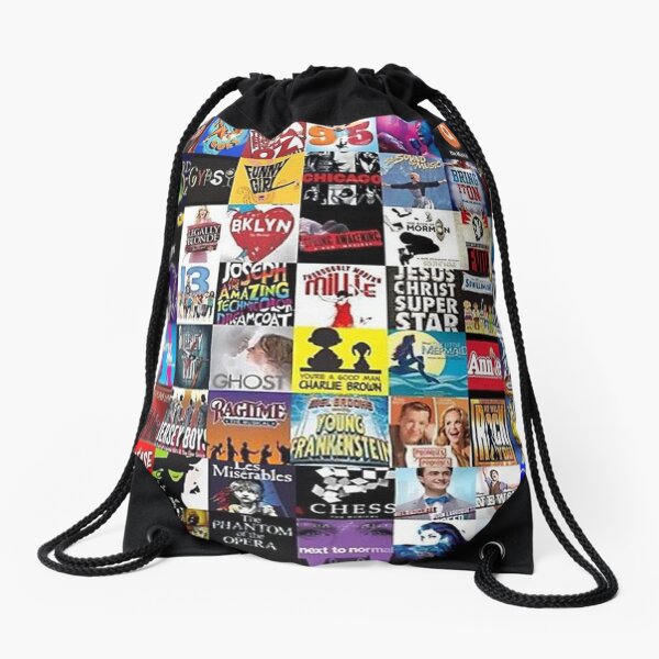 Musicals Collage leggings Drawstring Bag