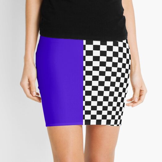 Colour blocking with mod check Mini Skirt