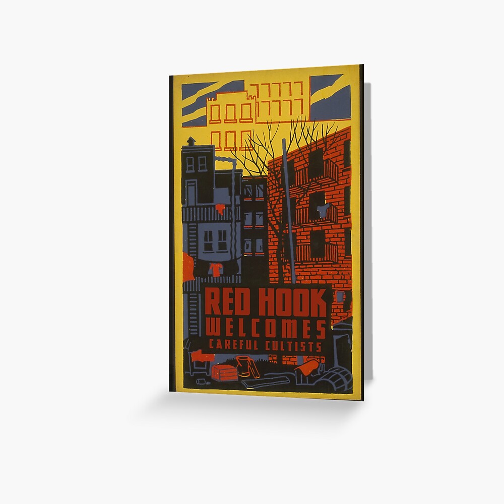 Middelhavet delvist let H.P. Lovecraft Travel Poster: Red Hook ("The Horror at Red Hook")" Greeting  Card for Sale by futurilla | Redbubble