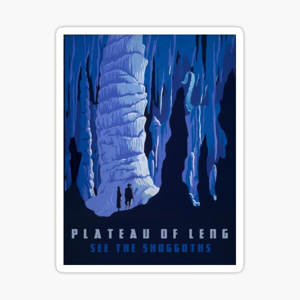 H.P. Lovecraft Travel Poster: Leng ("At the Mountains of Madness") Sticker