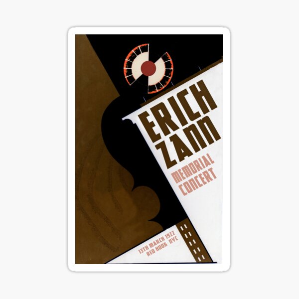 H.P. Lovecraft Travel Poster: Erich Zann ("The Music of Erich Zann") Sticker