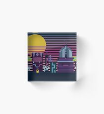 Neon city Acrylic Block