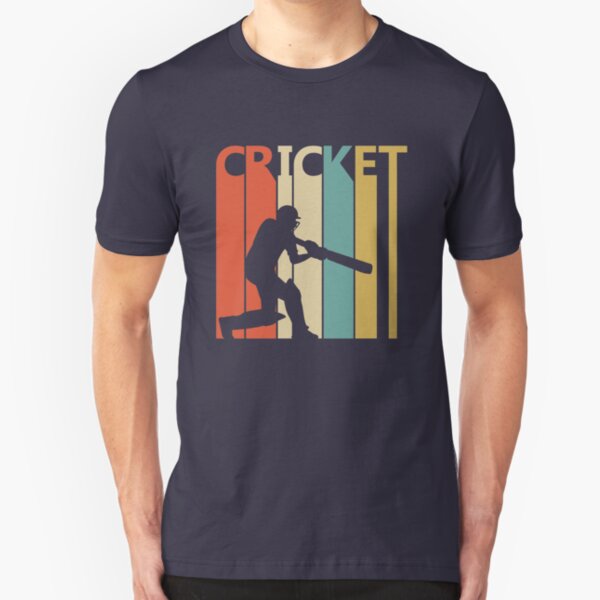 Vintage Retro Cricket Slim Fit T-Shirt