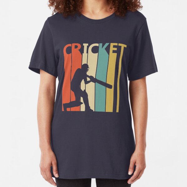 Vintage Retro Cricket Slim Fit T-Shirt