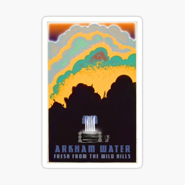 H.P. Lovecraft Travel Poster: Arkham Water ("The Colour Out of Space") Sticker
