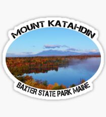 Mount Katahdin Maine Autumn Forever Wild Sticker