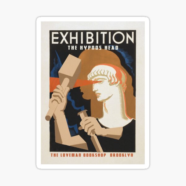 H.P. Lovecraft Travel Poster: The Hypnos Head ("Hypnos") Sticker