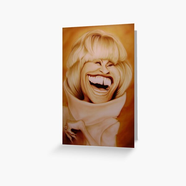 Celia Cruz Caricature Greeting Card