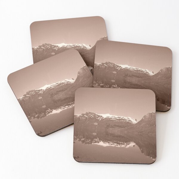 Item preview, Sepia Mountain Reflection - Stryn, Norway designed and sold by niki2028.