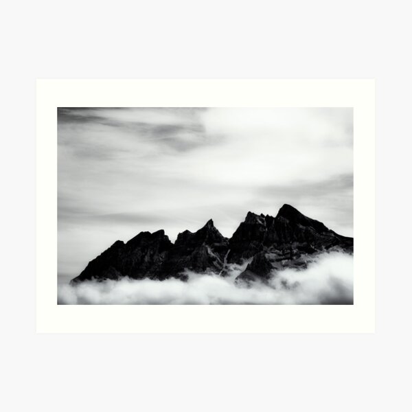 Mountains and clouds Art Print