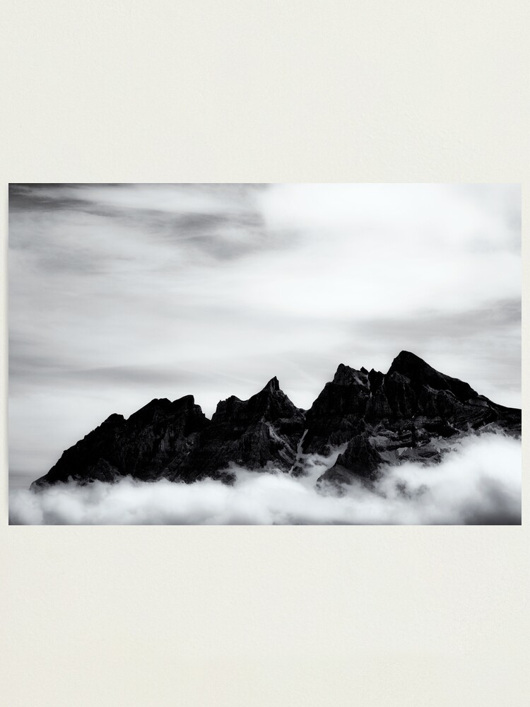 Alternate view of Mountains and clouds Photographic Print