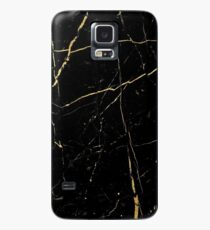 Goldlinien im Noir - Iphone u. Galaxie-Kästen Hülle & Klebefolie für Samsung Galaxy