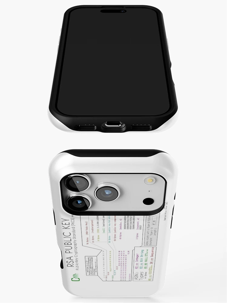 Thumbnail 3 of 4, iPhone Case, Public RSA Key designed and sold by Carl Mehner.