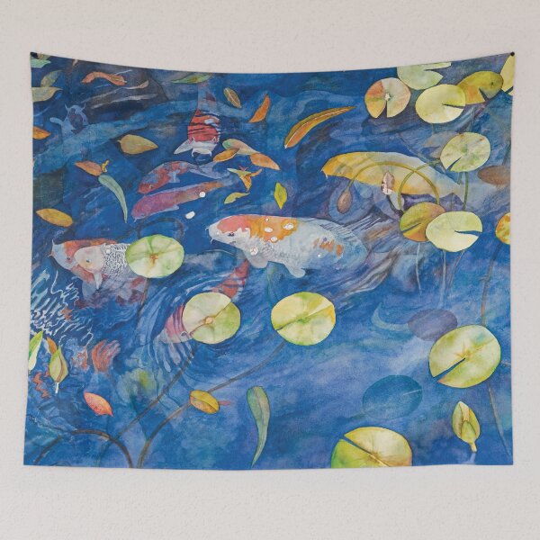 Item preview, Kodama Koi Pond Watercolor designed and sold by Gayle Mahoney.