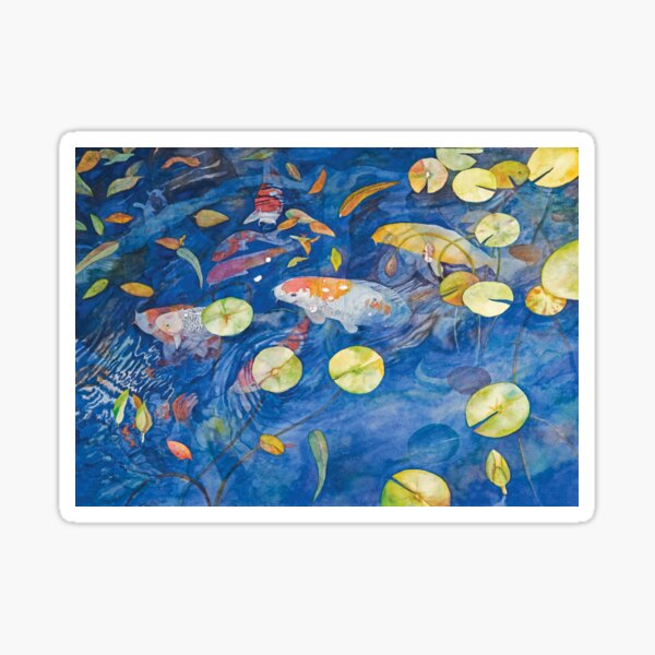 Item preview, Kodama Koi Pond Watercolor designed and sold by Gayle Mahoney.